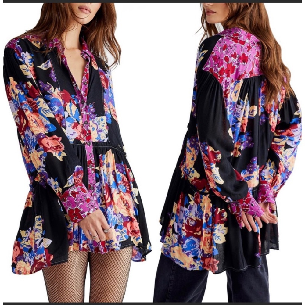 FREE PEOPLE “BRUNCH A BRUNCH”TUNIC/ LAST ONE NO OFFERS - Picture 1 of 10